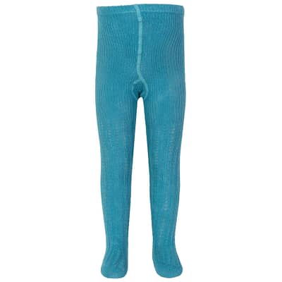 Kite blue cable rib tights in organic cotton (1-2 years)