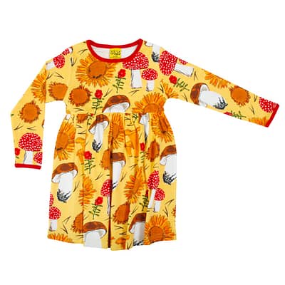 DUNS Sweden sunflower twirly dress yellow