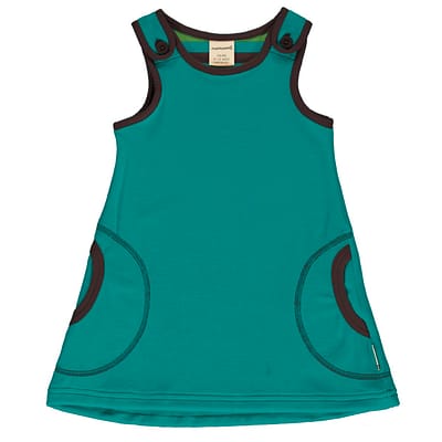 Maxomorra velour dress lagoon
