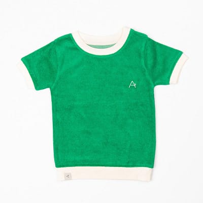 Alba Jelly Bean green vesta t-shirt in frotte