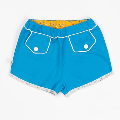 Alba of Denmark My Grandmother's shorts in Brilliant Blue organic cotton