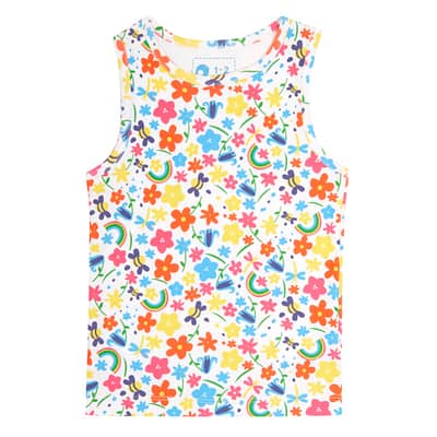 Picalilly rainbow meadow pyjamas vest