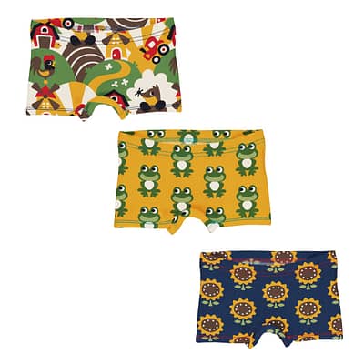 Maxomorra boxer briefs sunflower farm frog