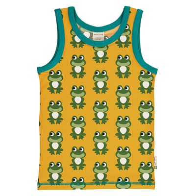 Maxomorra organic cotton vest frog