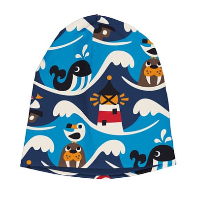 Maxomorra beanie velour ocean