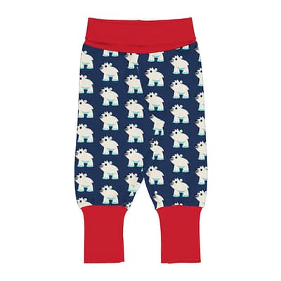 Maxomorra rib pants polar bear