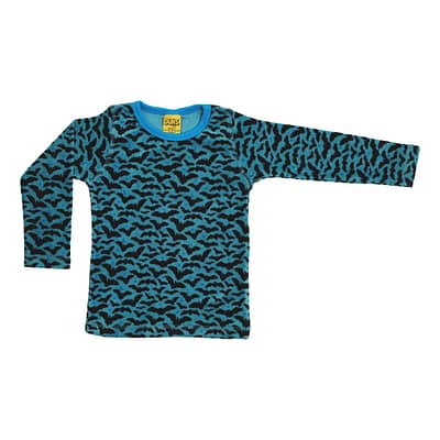 DUNS Sweden blue velour top - bats
