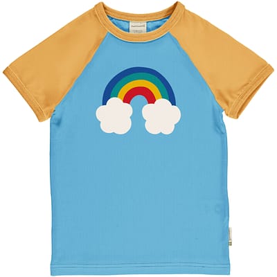 Maxomorra rainbow cloud raglan tee