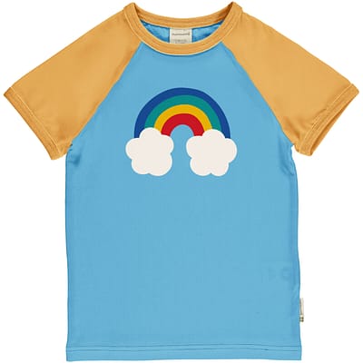 Maxomorra rainbow cloud raglan tee