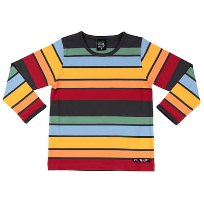Villervalla top colourful stripes
