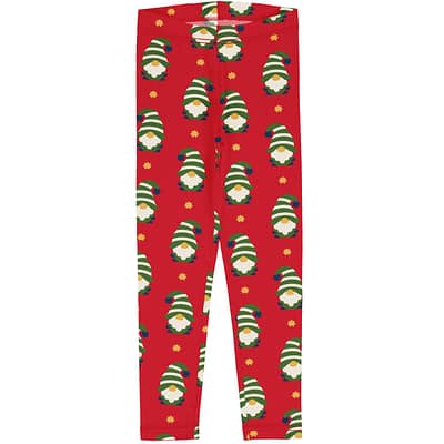 Maxomorra red Swedish santa leggings