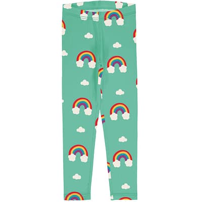 Maxomorra green rainbow leggings