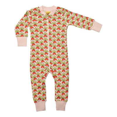 DUNS Sweden dogwood pink radish sleepsuit