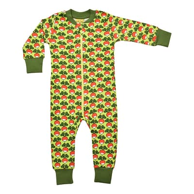 DUNS Sweden green radish zipsuit