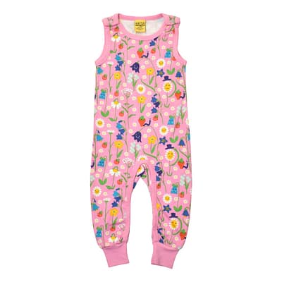 DUNS Sweden dungarees pink happy flower