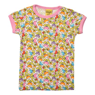Home to rainbow bright organic ethical children's clothes 3 DUNS Sweden t-shirt jumbled radish