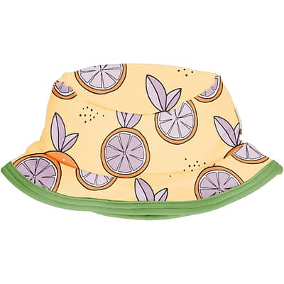 Cotton sun hat by Meyadey | Citrus print