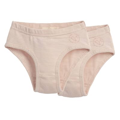 Pink and white striped knickers from Living Crafts clothing range for children
