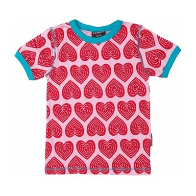 Heart print t-shirt by Maxomorra