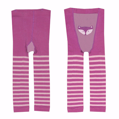 Kite foxy footless pink stripe tights