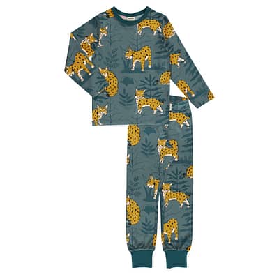 Maxomorra Garden Squirrel Organic Cotton Long Sleeve Pyjama Set