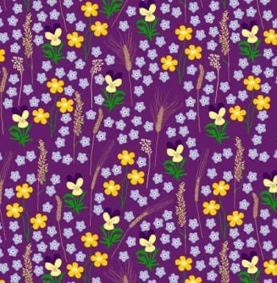 DUNS Sweden meadow purple tablecloth