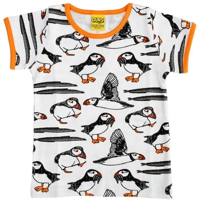 DUNS puffins t-shirt in white