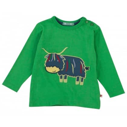Piccalilly GOTS certified organic cotton top - highland cow