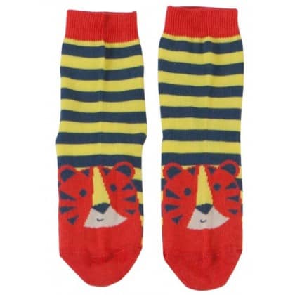 Piccalilly organic boys girls socks tiger rainbow stripes