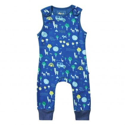 Stackhouse dungarees by Piccalilly in organic cotton