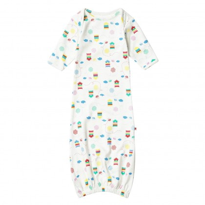 Bright unisex beehive organic nightgown bundler by Piccalilly 0-6 months