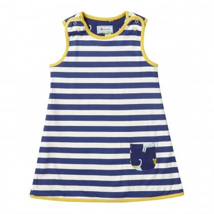 Hello Tiger and reversible stripe dress by Piccalilly - Image 2