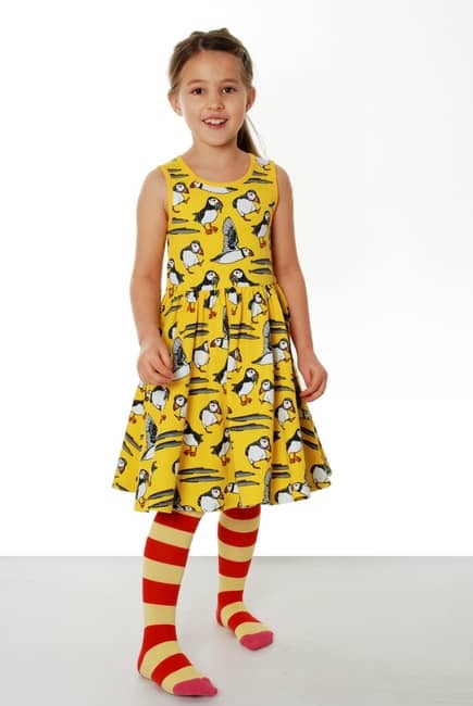 DUNS Sweden puffins print organic sleeveless twirly dress - Image 3