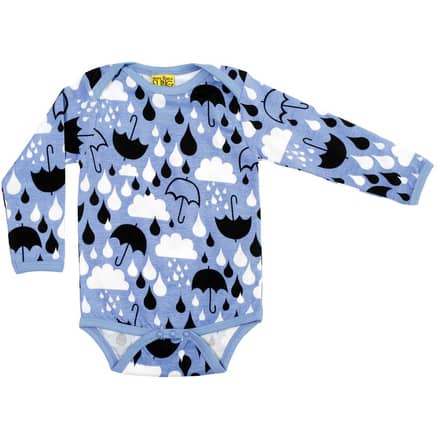 Raindrop lavender organic cotton bodysuit
