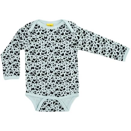 Ice blue butterflies organic long sleeve bodysuit - More than a fling