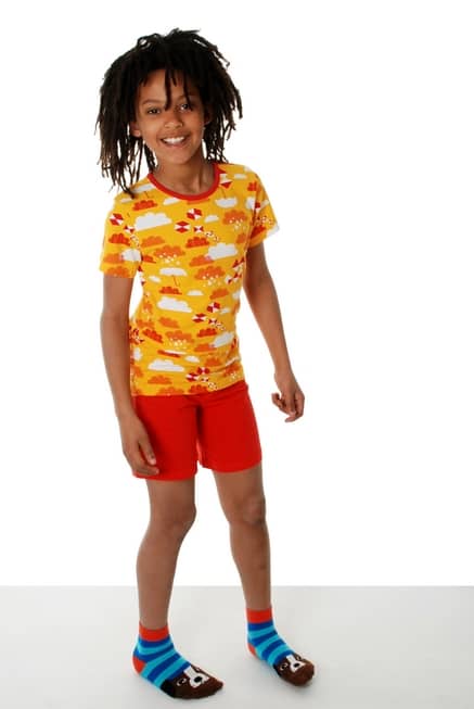Cloudy yellow organic cotton short sleeve t-shirt - More than a fling - Image 2