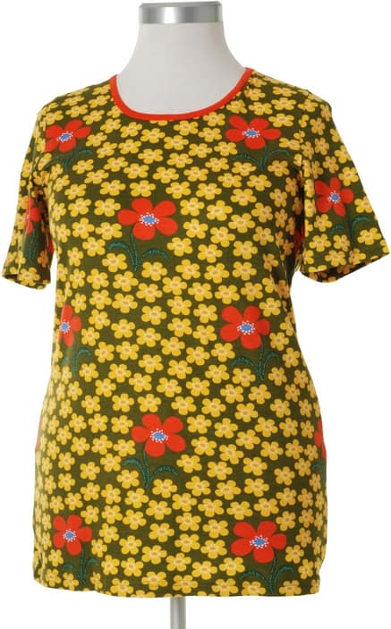 DUNS Sweden ladies t-shirt in puffin print on yellow - Image 3