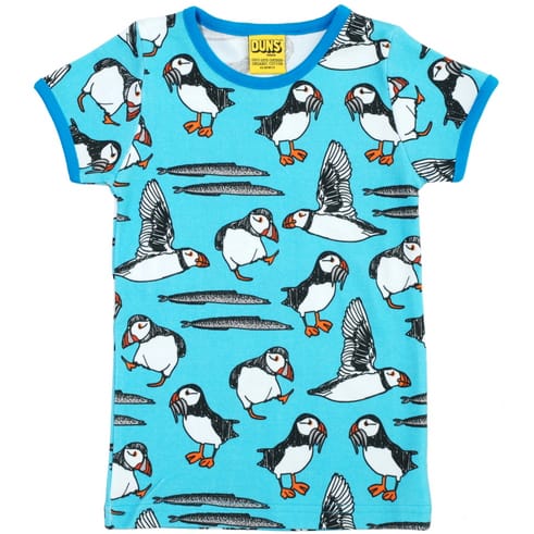 DUNS puffins t-shirt in blue