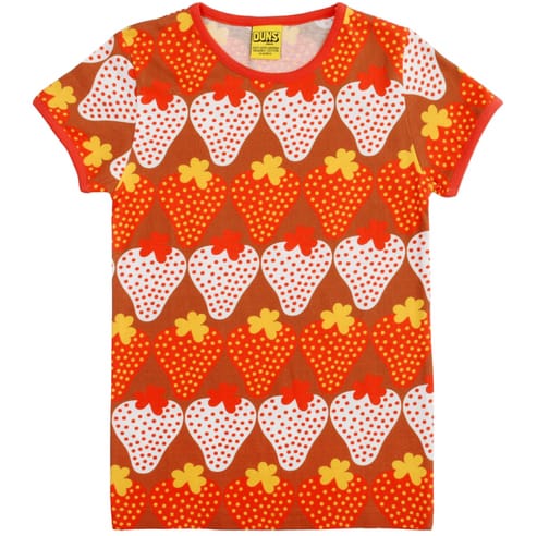 DUNS Sweden retro strawberry print organic cotton t-shirt (Age 6-7)