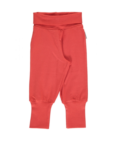 Maxomorra rusty red rib pants organic cotton ~ Basics (86/92cm 18-24m)