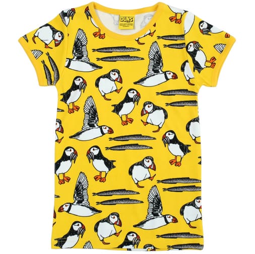 DUNS puffins t-shirt in yellow