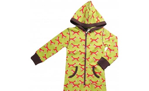 Green foxes print onesie Maxomorra