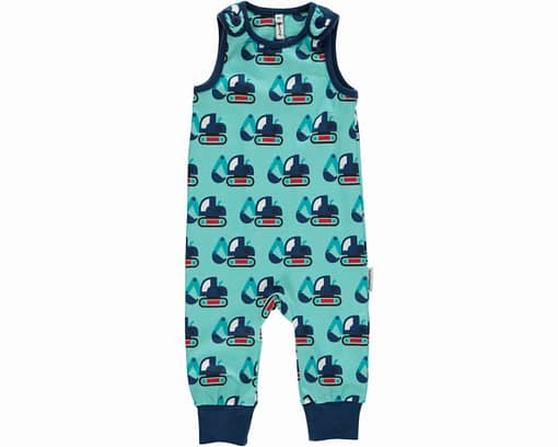 Digger playsuit dungarees by Maxomorra in organic cotton