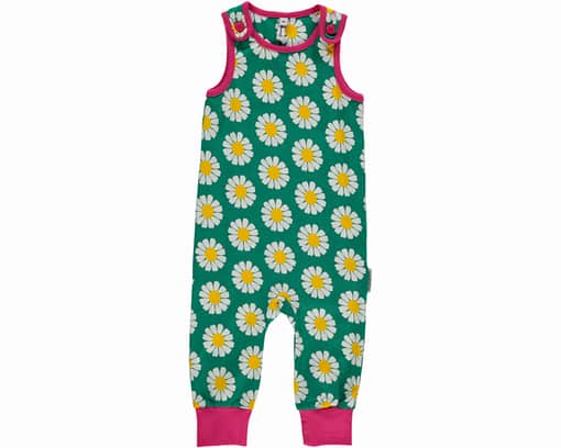 Maxomorra organic cotton daisy playsuit