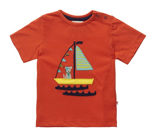 Sea dog t-shirt by Piccalilly in organic cotton