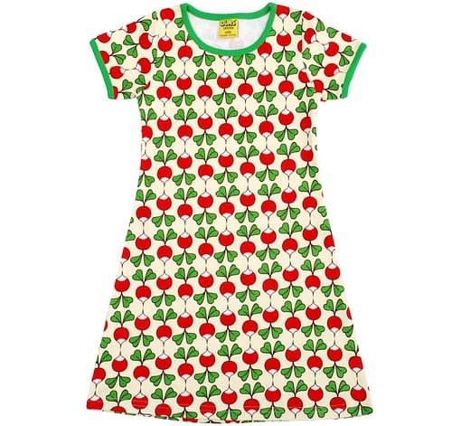 Radish print Scandi cool summer dress