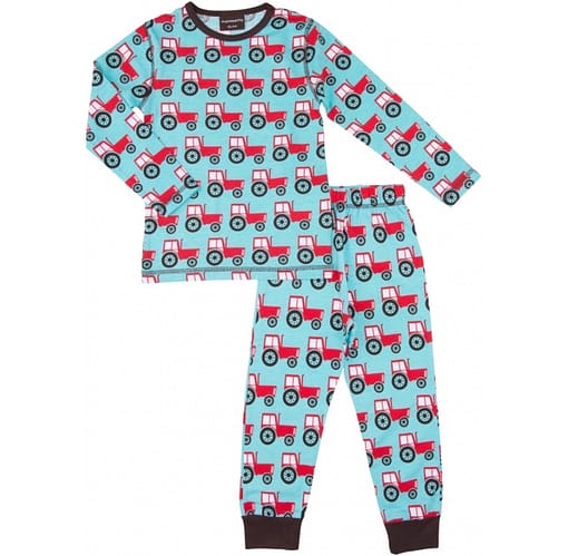 Tractor print organic cotton pyjamas by Maxomorra - Scandi print children's clothes