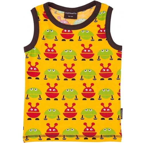 Green and red alien monster vest by Maxomora
