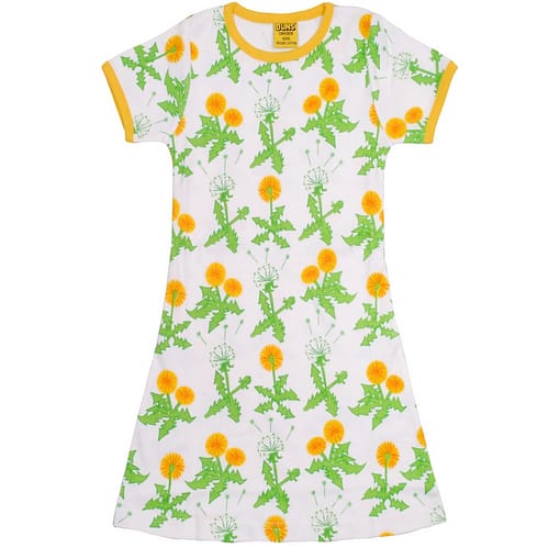 GOTS certified girls dress dandelion by DUNS Sweden