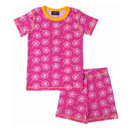 Organic cotton summer pjs Dandelion print Maxomorra